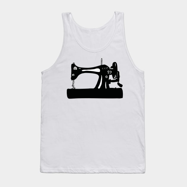 Sewing machine Tank Top by Kuhtina